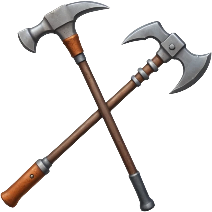 Double-sided pickaxe for mining ore emoji