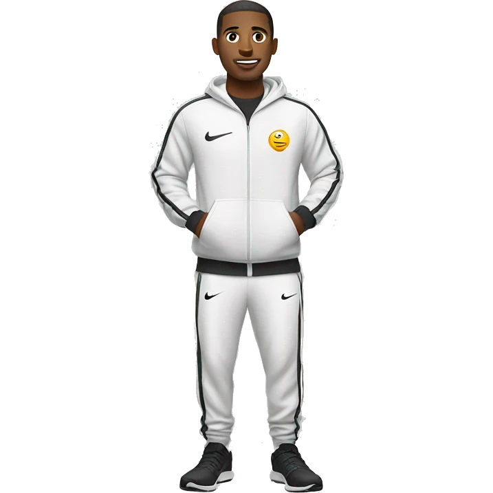 White man in Nike tracksuit    emoji