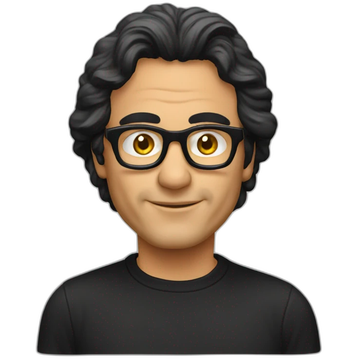Al Bano with black t shirt emoji
