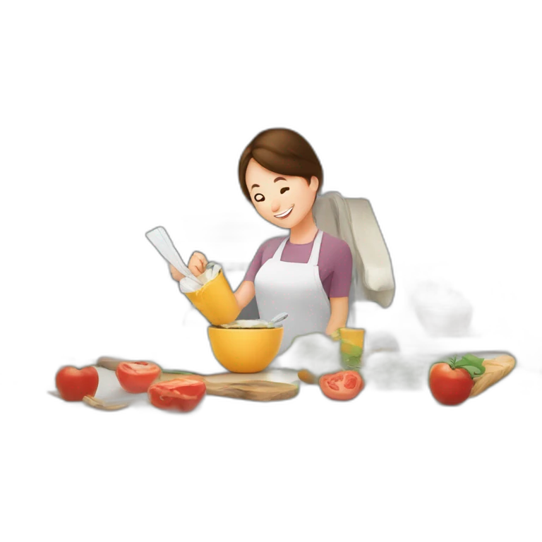 Illustrate a digital calendar with animated dates, in a busy family   kitchen." emoji