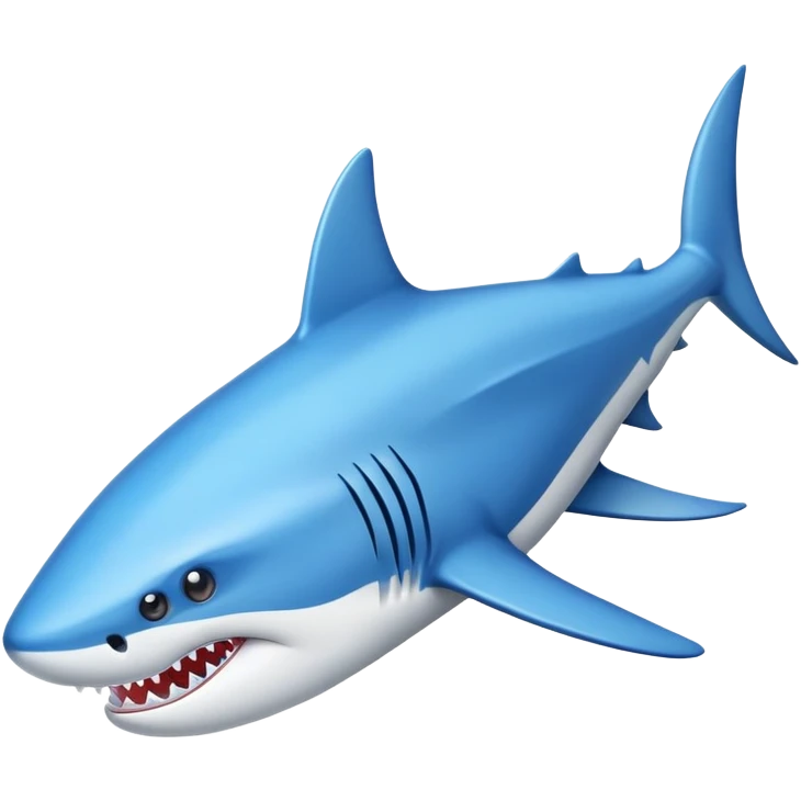 Un tiburón con zapatillas azules  emoji