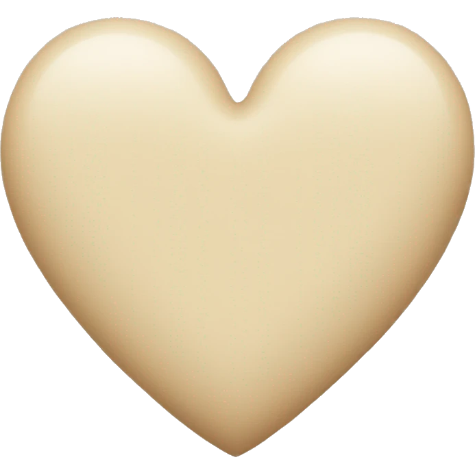 Beige heart emoji