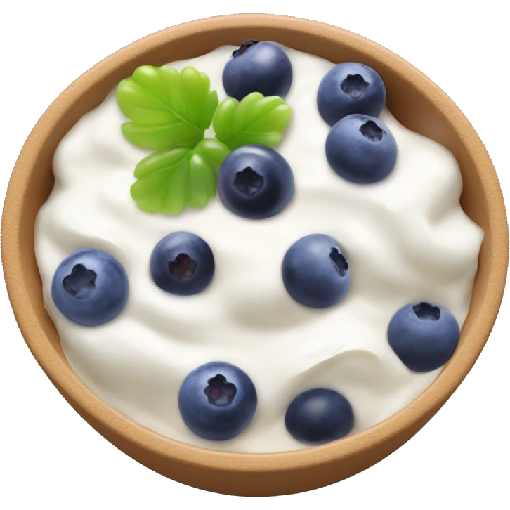 yoghurt bowl with grapes and blueberries emoji