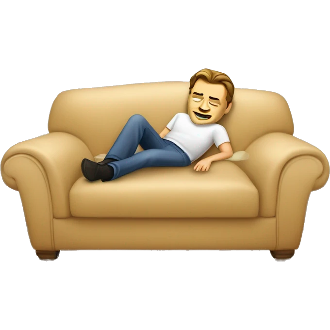 Leonardo di caprio laying in a comfy sofa  emoji
