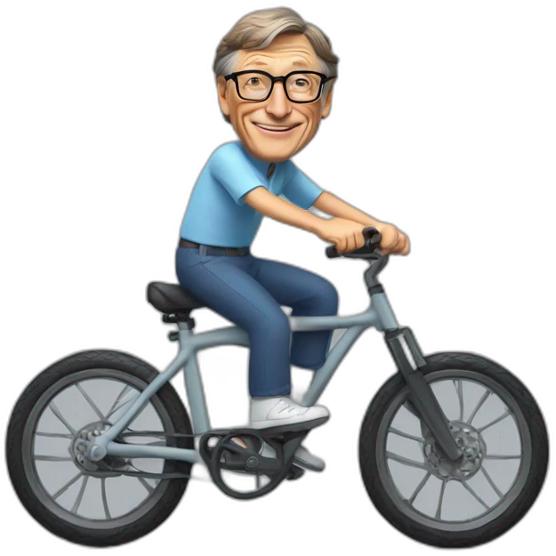 Bill Gates on the bike emoji
