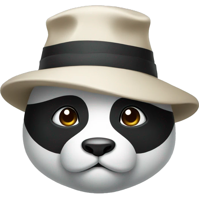 panda with a hat emoji