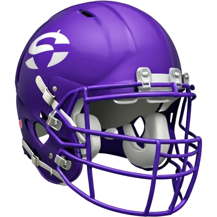 College football player helmet in purple color emoji