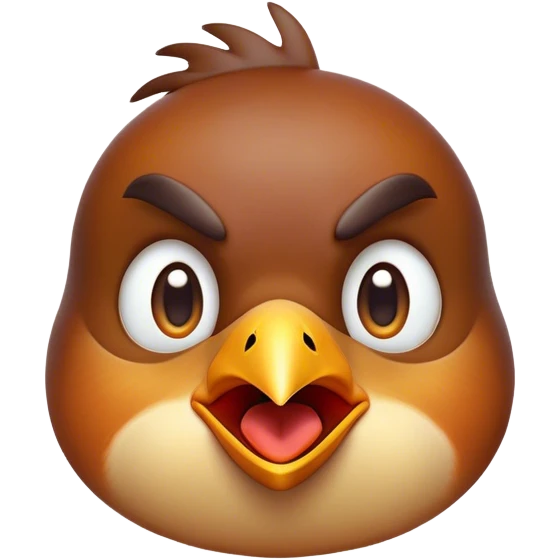Cinematic Comical Robin Portrait Emoji, Head tilted dramatically with an exaggeratedly shocked expression, featuring a petite, vibrant form with wide, comically expressive eyes full of playful disbelief and a subtly animated beak, Simplified yet hilariously expressive features, highly detailed, glowing with a slightly sassy glow, high shine, dramatic yet playful, stylized with an air of cheeky woodland mischief, soft glowing outline, capturing the essence of a meme-worthy robin that looks ready to side-eye its way into viral fame! emoji