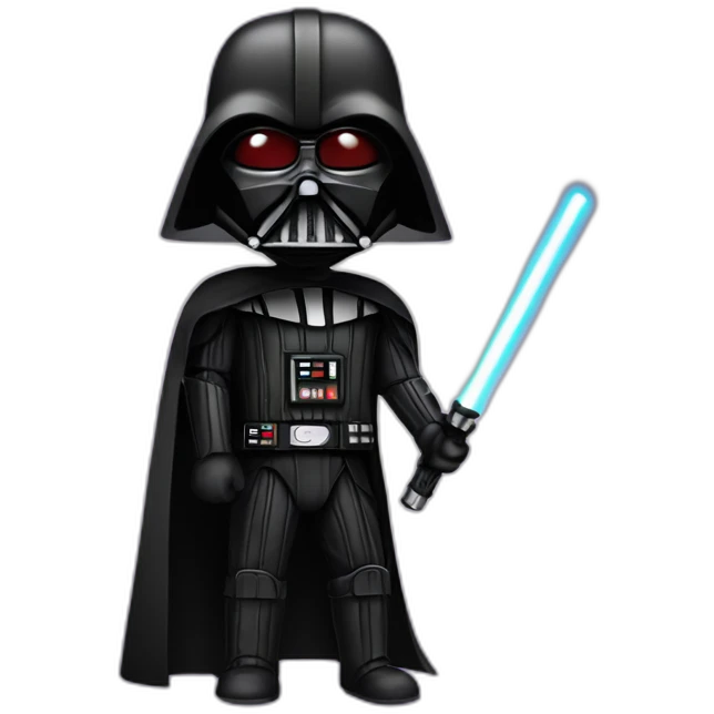 Dark Vador with a laser saber emoji