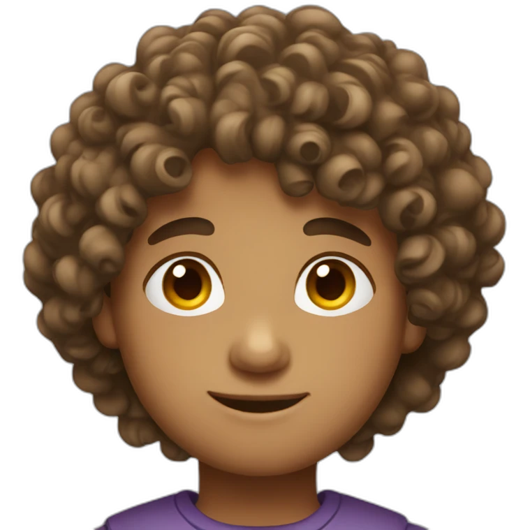 boy curly hair birthday emoji