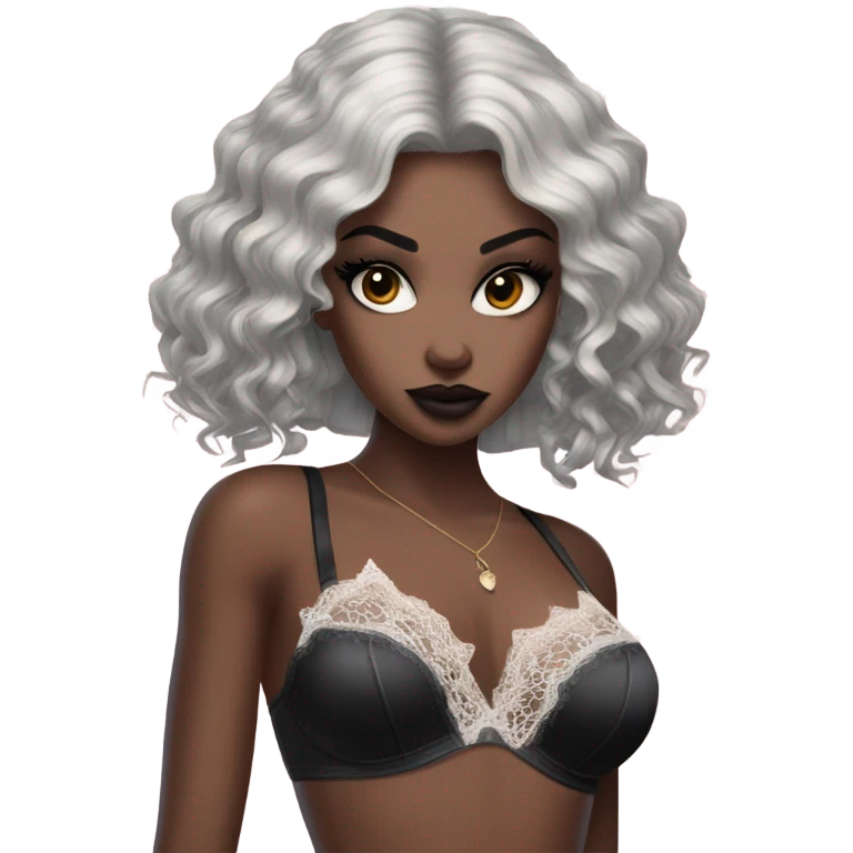 Hyper Realistic Goth victoria secret model emoji
