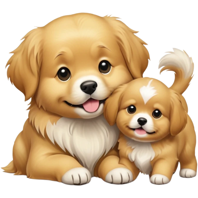 golden retriever com shitzu emoji