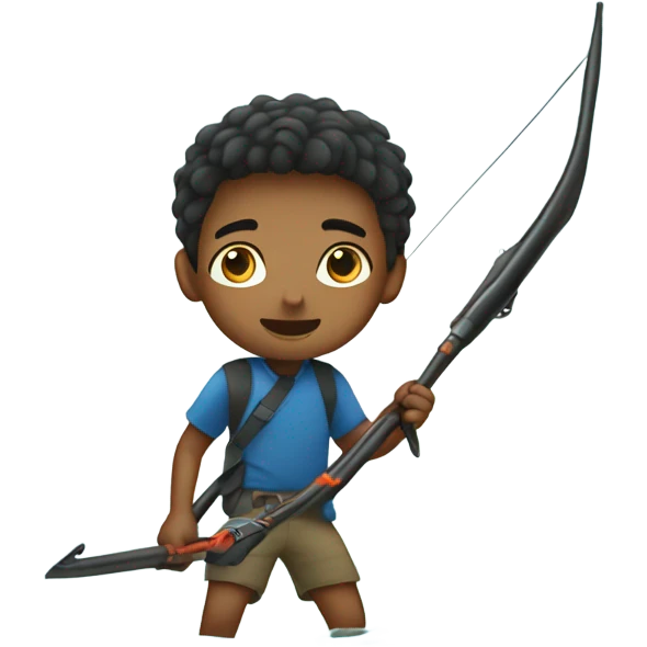 Boy shooting fish emoji