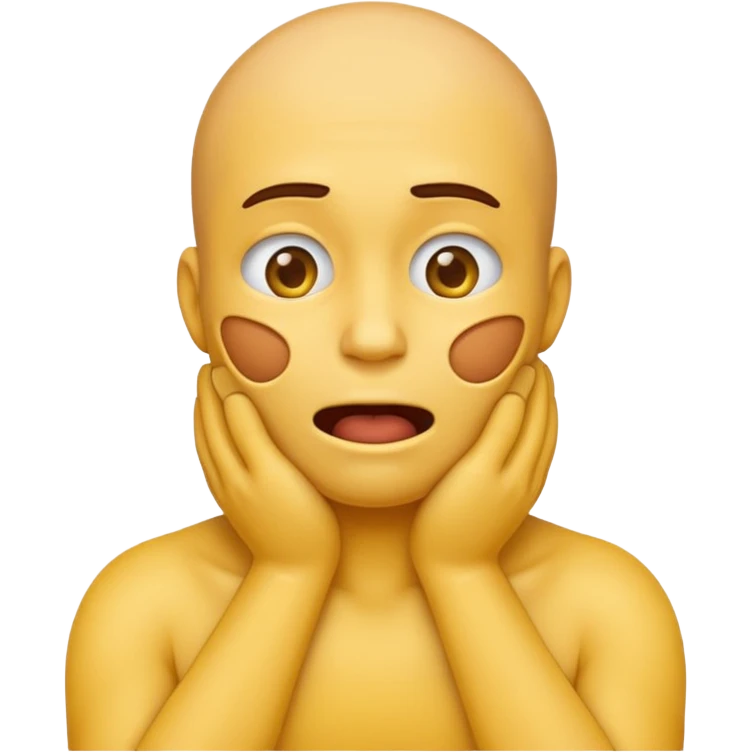 a emoji head choking itself
with both its hands around its neck emoji