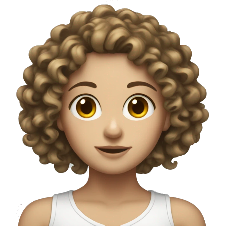 curly and white girl  emoji