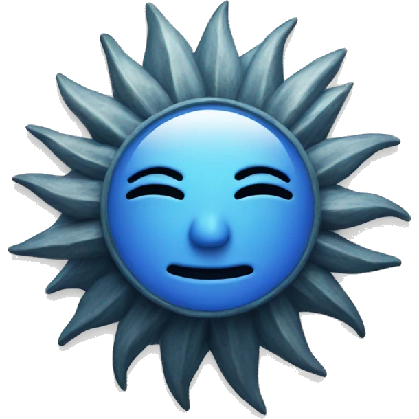 Blue sun emoji