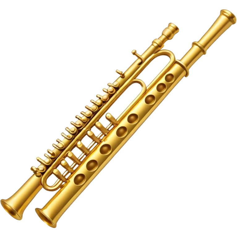 Flute golden colour  emoji