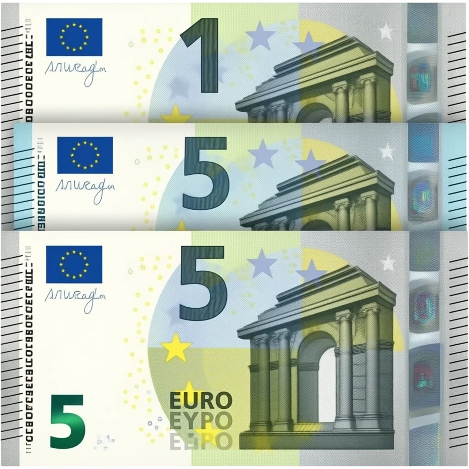 3 5 Euro Bills emoji