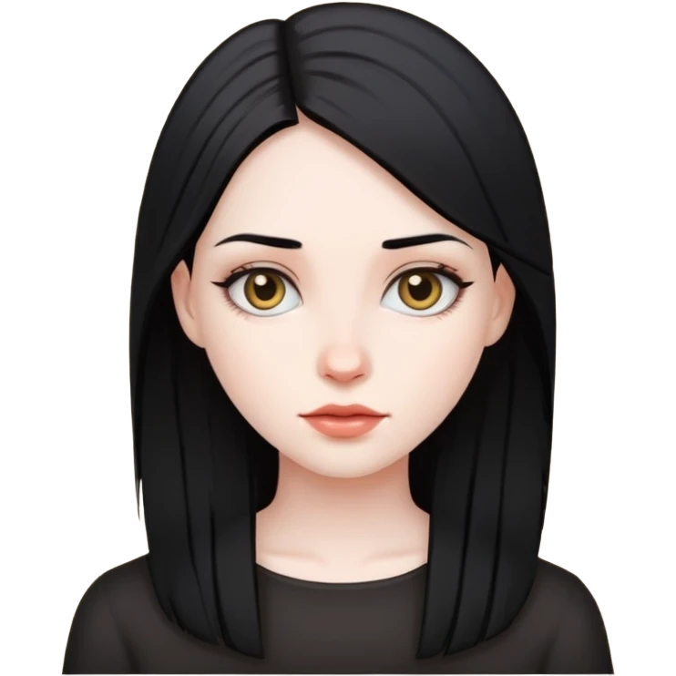Naked girl with black hair emoji