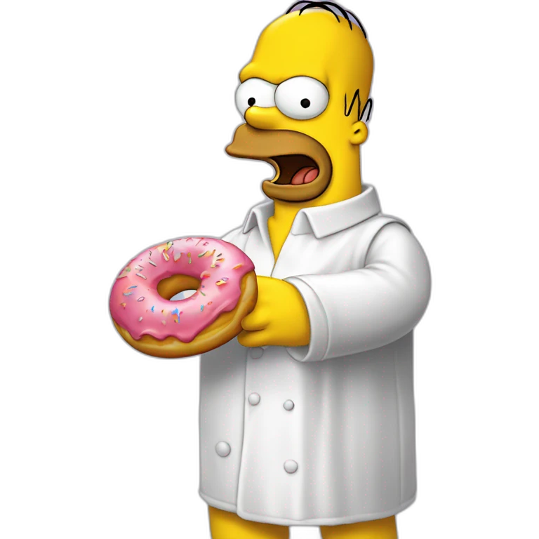 Hommer simpson qui mange un donut emoji