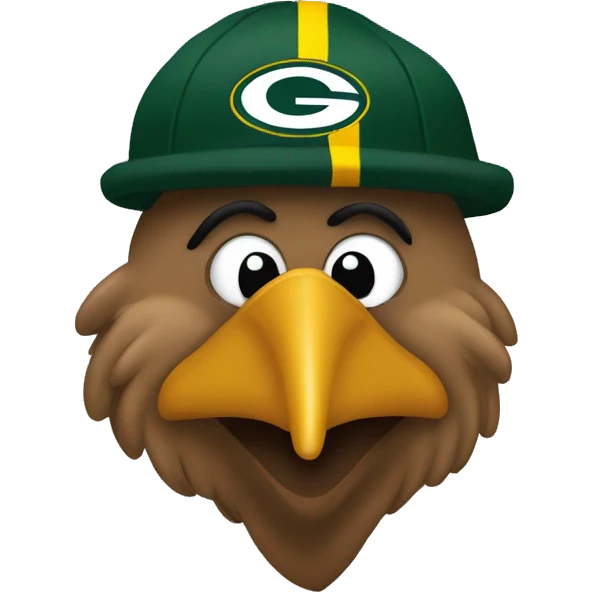 A Turkey that’s a Green Bay packer fan  emoji