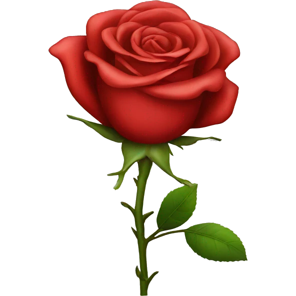 single red rose  emoji