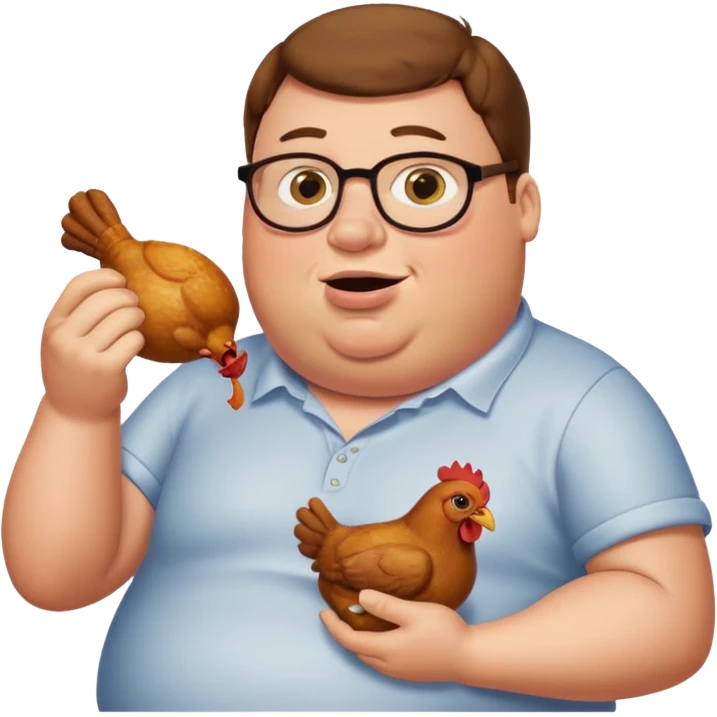 can you do  Peter Griffin stand and eat chicken thighs emoji