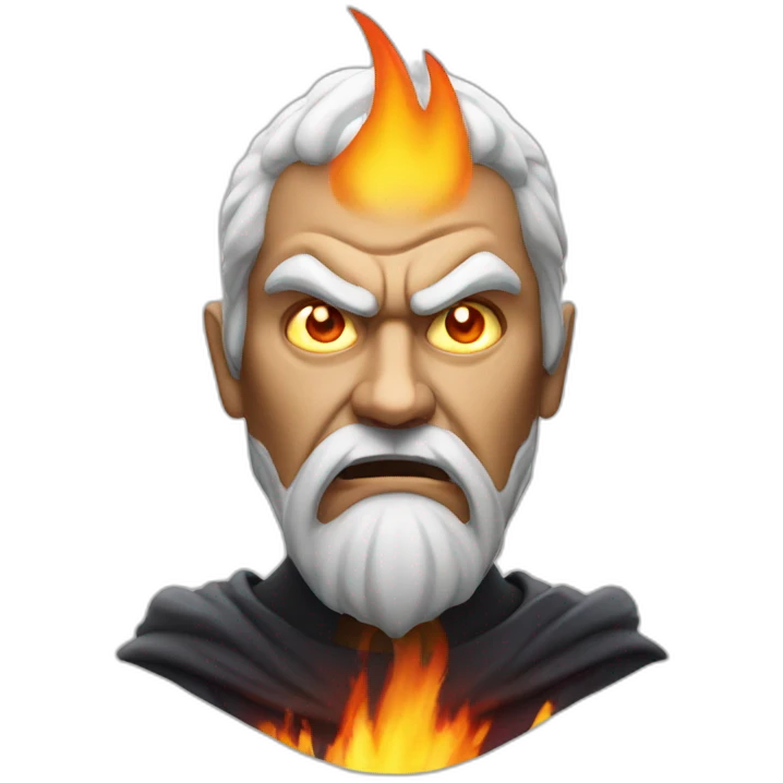 wizards face angry with fire eyes emoji