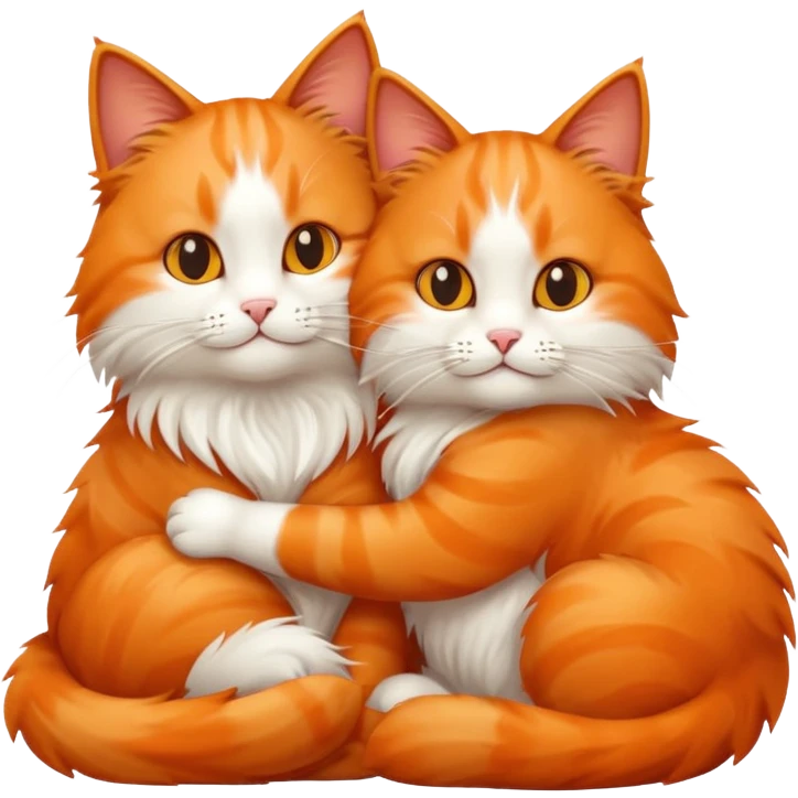 two cats in love emoji
