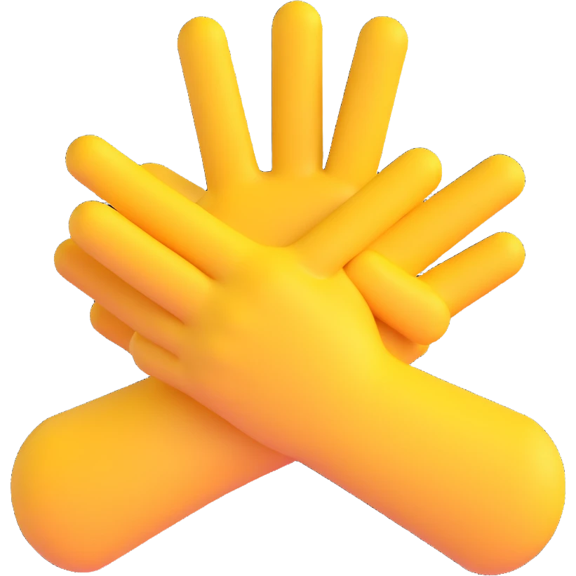 person respectfully greeting with hands together, warm and friendly feeling, 3D emoji style emoji