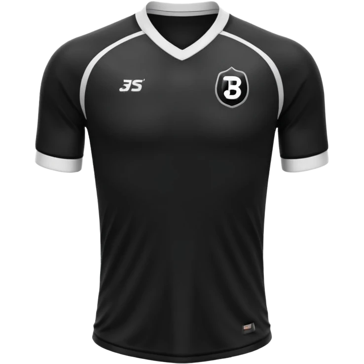 maillot football bande noir sans numéro ni logo emoji