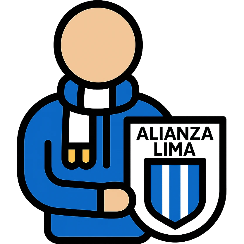 user icon representing a fan club for Alianza Lima, using the team's blue and white colors emoji