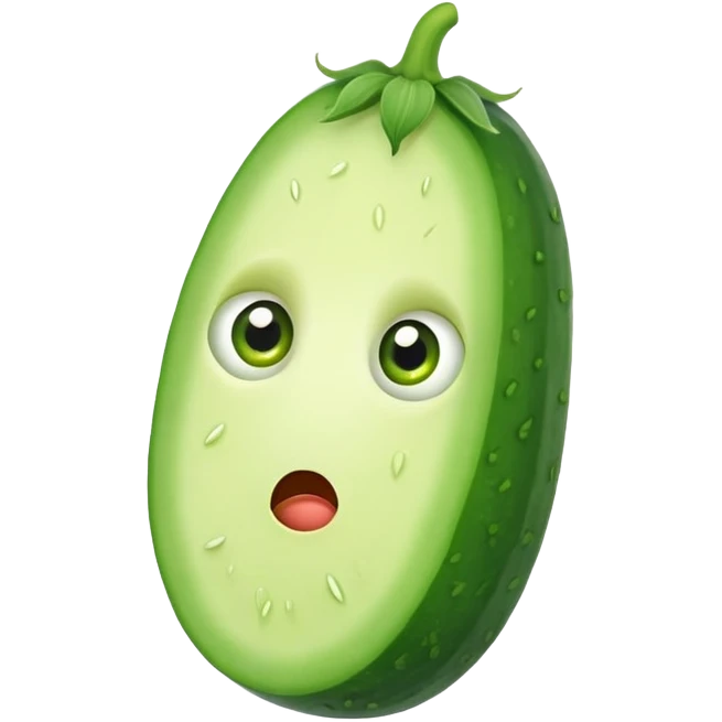 un pepino con ojos emoji