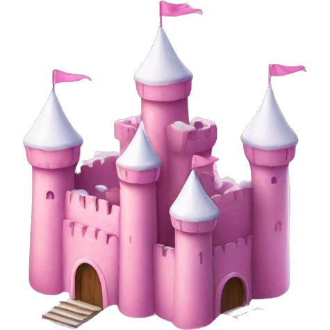  Pink snow castle emoji
