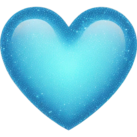 Light blue heart with sparkles  emoji