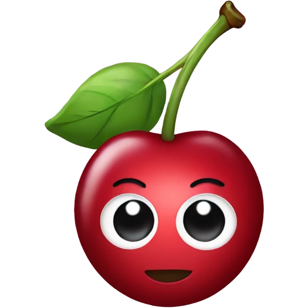 cherries with bow as stem emoji