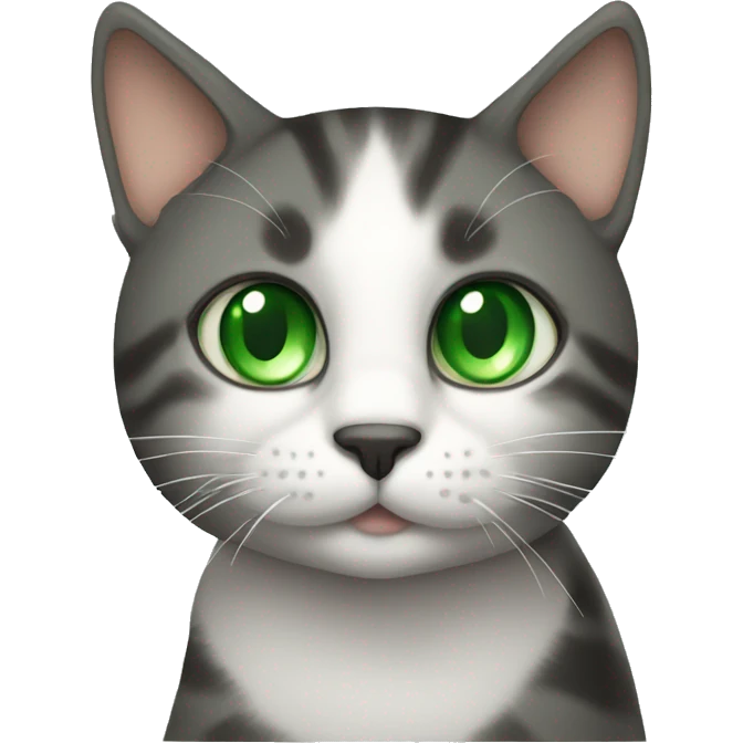 Cat with green eyes  emoji