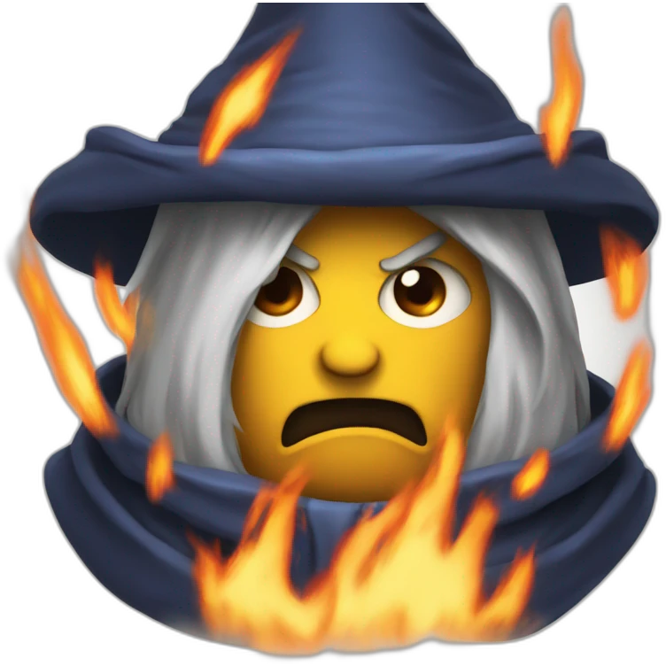 wizards face angry with fire eyes emoji