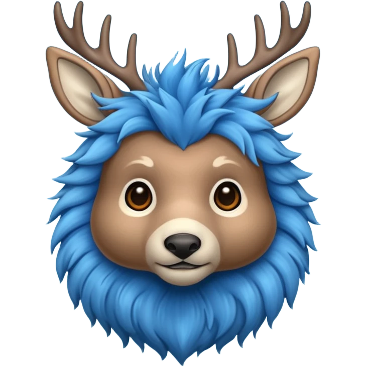 blue dear emoji