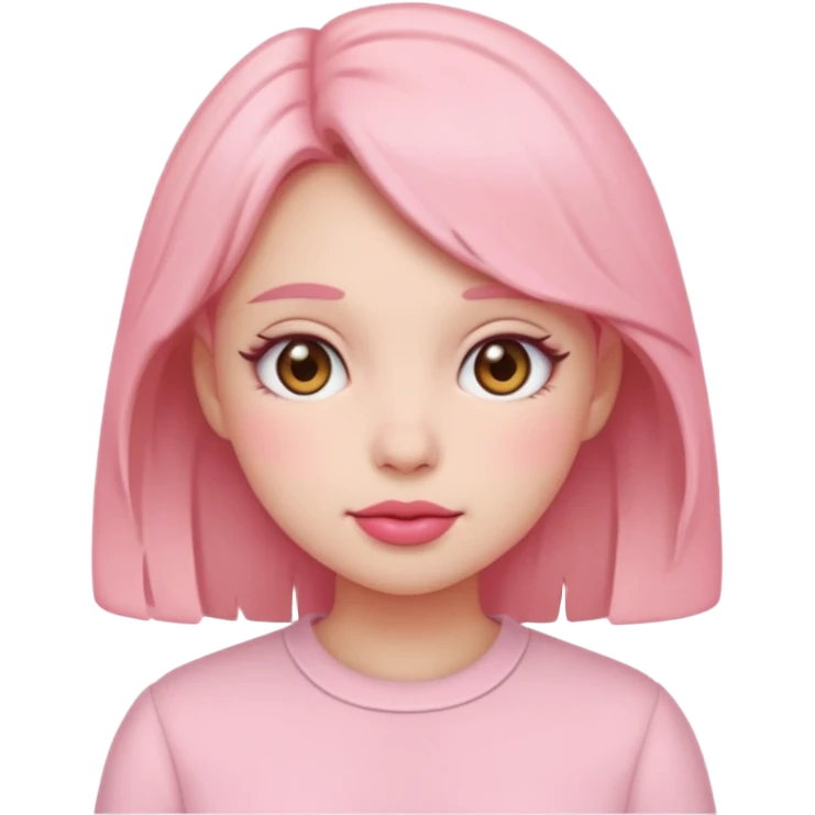 “Emoji girl, soft girl aesthetic, pink blush emoji