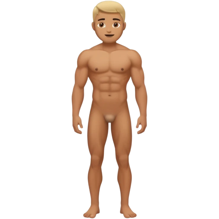 Naked man full body with no pants emoji