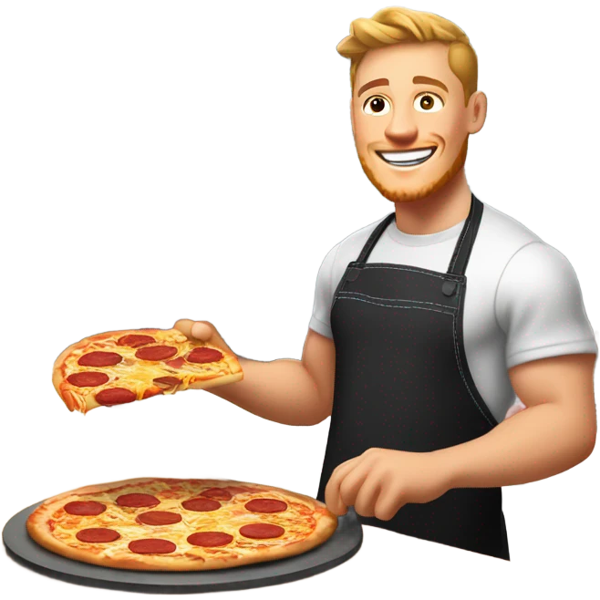 George Kittle cooking pizza emoji