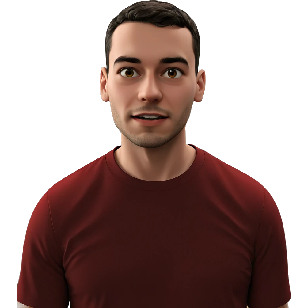 boy in red shirt portrait emoji