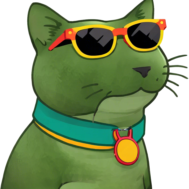 Cat with sunglasses emoji