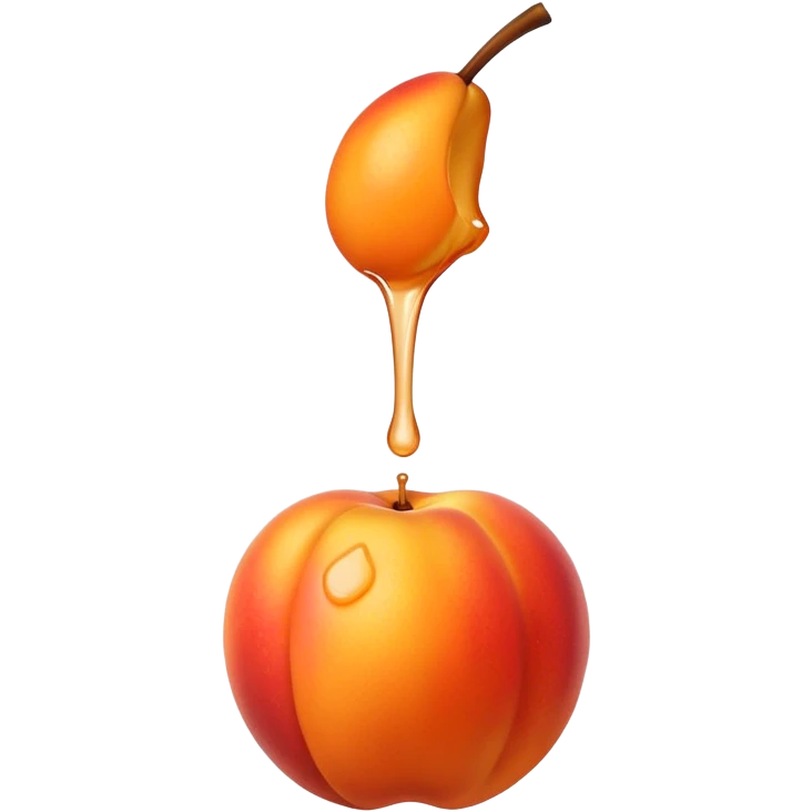 Dripping. Nectarine emoji