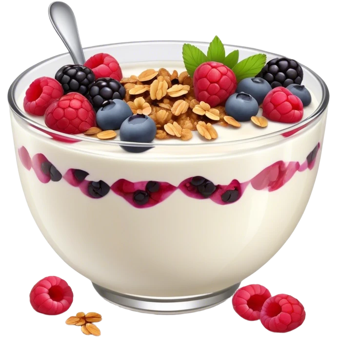 Yogurt Bowl with fruit  emoji