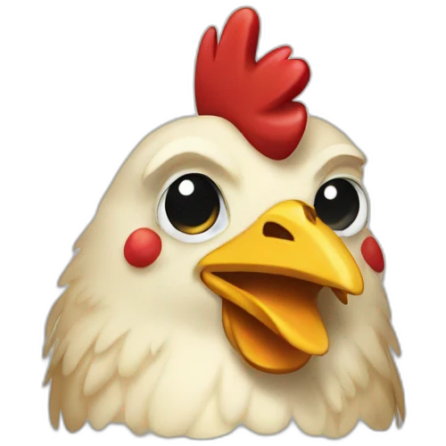Chicken smiley emoji