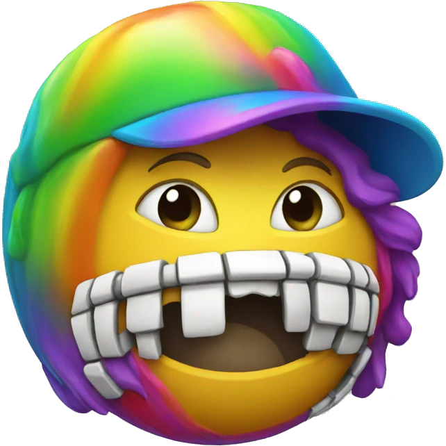 rainbow baseball emoji
