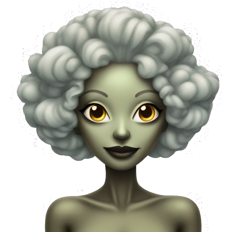 female diva alien high vibrational emoji