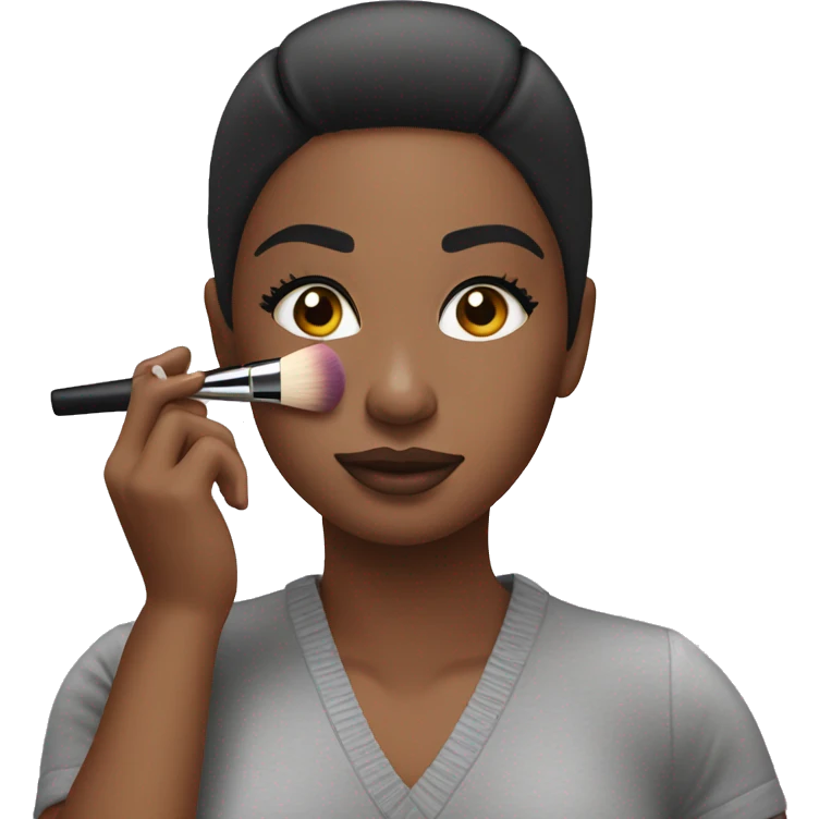 Putting on makeup cosmetics emoji